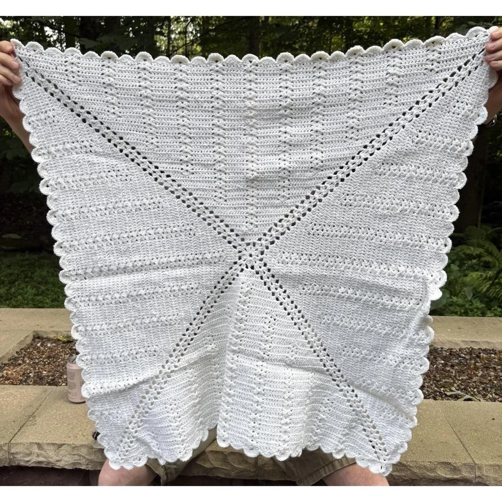 Handmade crocheted white